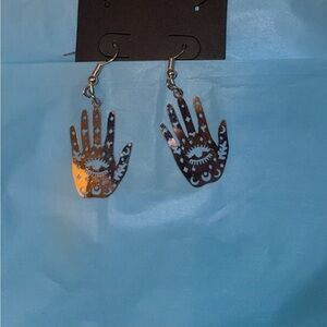 Handmade hand of Fatima earrings